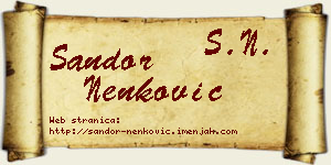Šandor Nenković vizit kartica